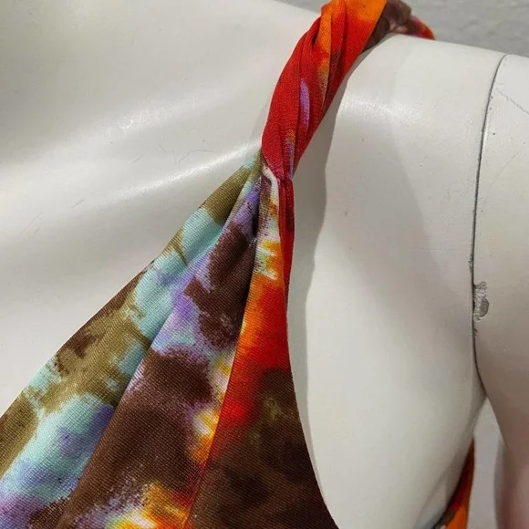 55. MUSE Tie Dye Gorgeous Color Maxi Dress Size 10 - Picture 6 of 9